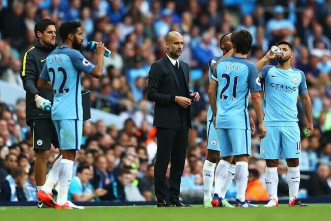 Pep Guardiola first game Man City