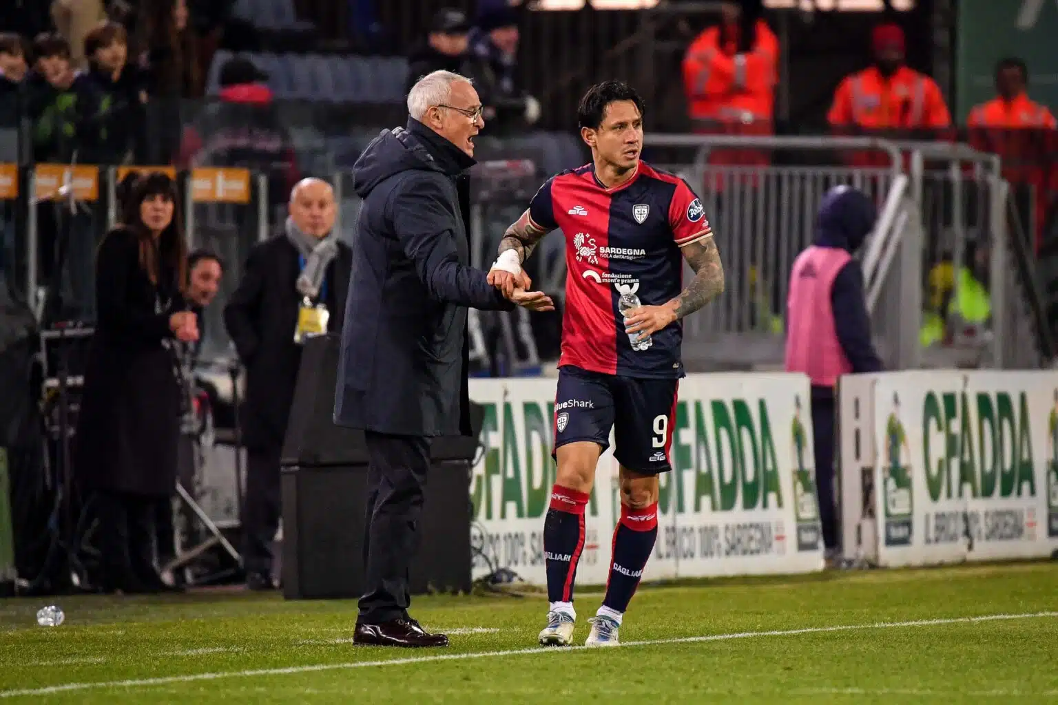 Gianluca Lapadula e Claudio Ranieri, Cagliari @livephotosport